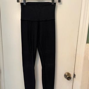 Navy blue cotton high waisted leggings